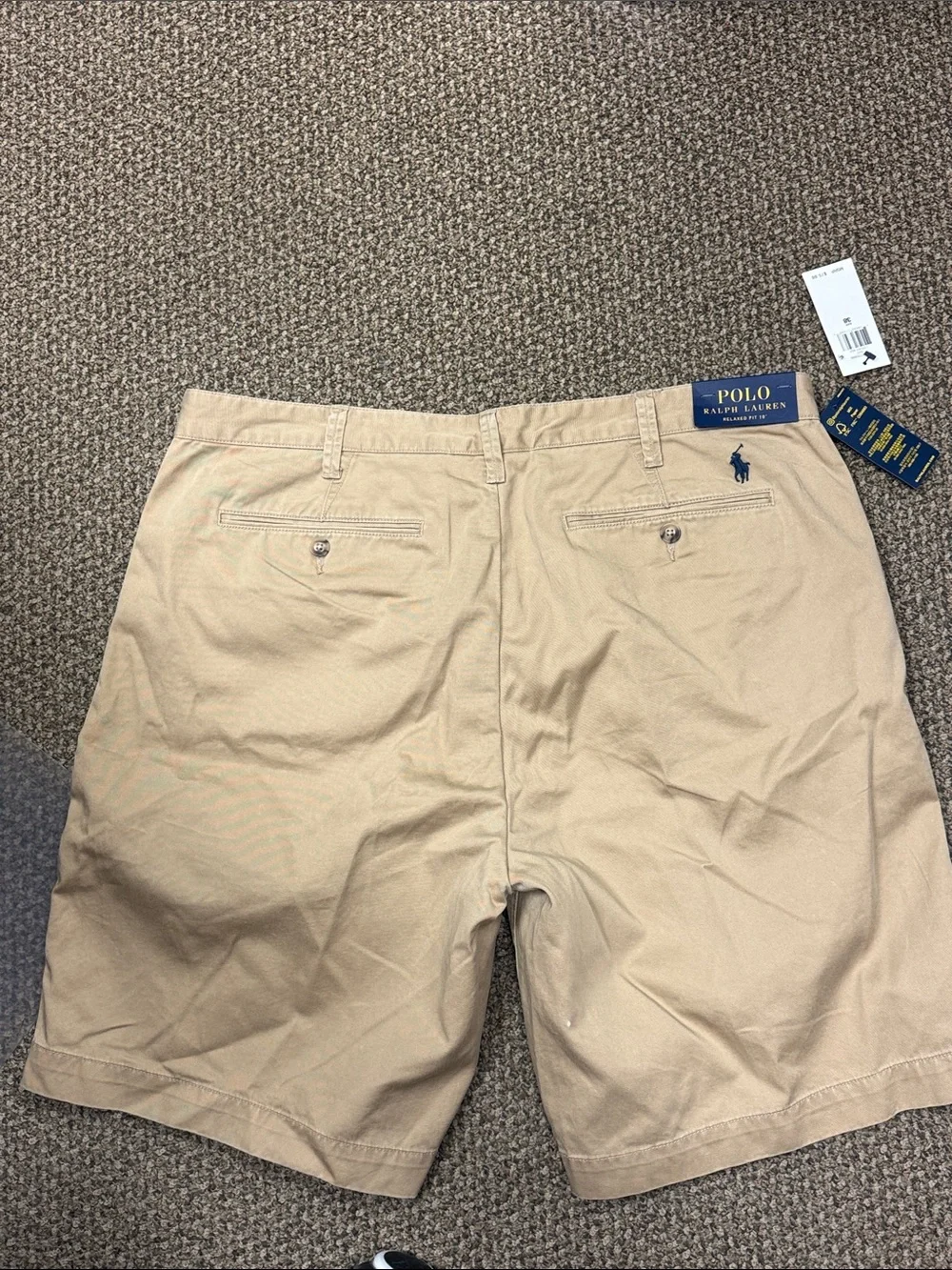NWT Polo Ralph Lauren Relaxed Fit 10” Khaki Chino Shorts 38